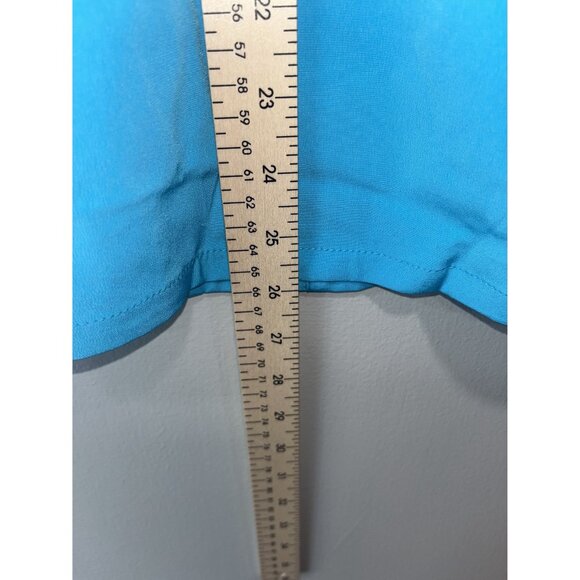 Pure Soft Women's V-Neck Scrub Top With Pockets,‎ SM, Blue - Picture 3 of 7